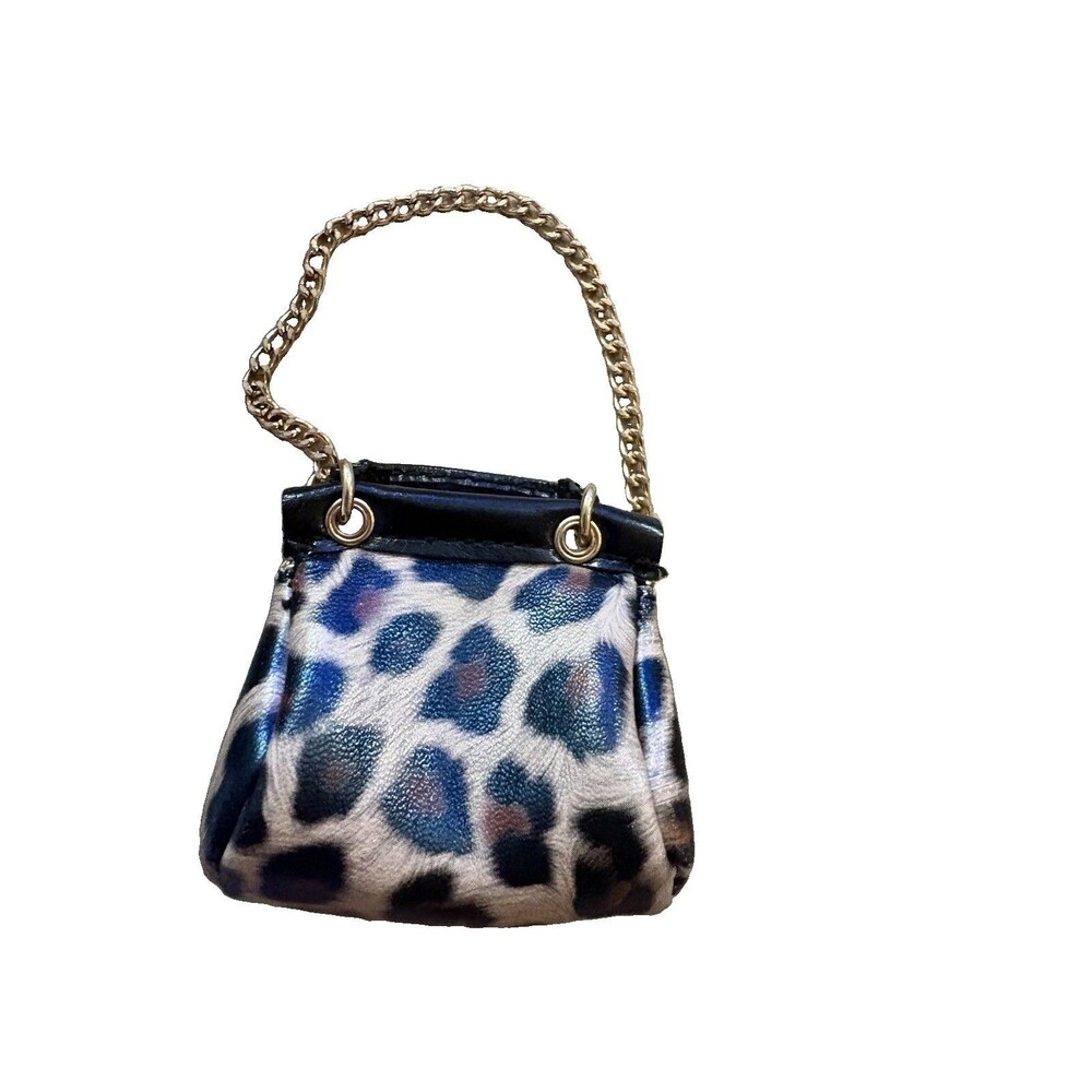 Toy Designer Crossbody Bag Vinyl Leopard Print for Ken or Barbie - Picture 3 of 3